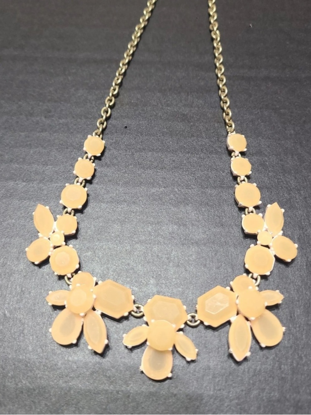 JCREW Peach Pink Fauceted Necklace